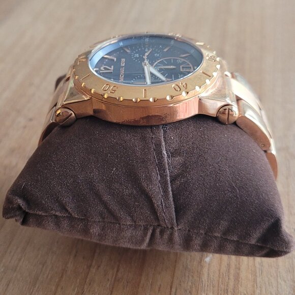 Michael Kors Oversized (43mm) Bel Aire Rose Gold Stainless Steel Watch - Picture 5 of 7